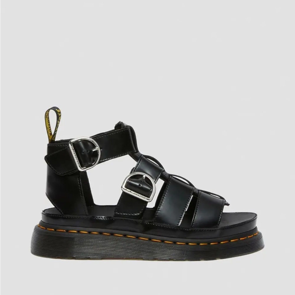 Dr Martens | Mackeye Black Buttero leather strap sandals - Picture 2 of 13